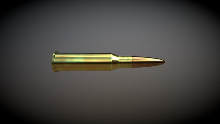 7.62mm Bullet 3D Model