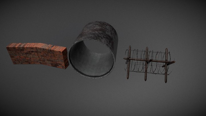 Trench Pieces 3D Model