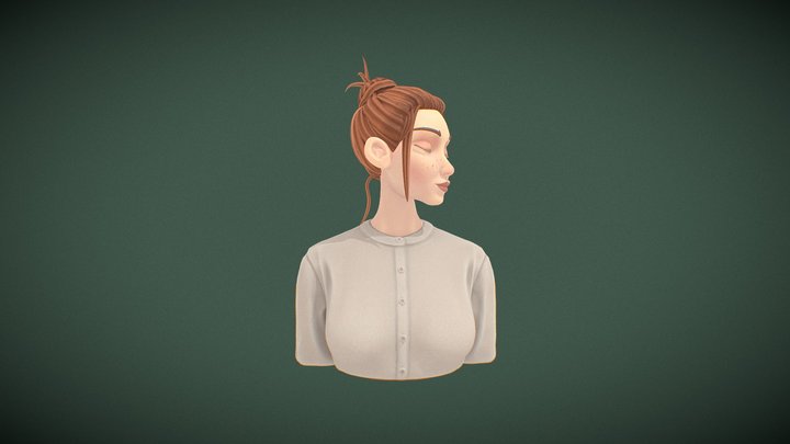 Stylized Girl Bust