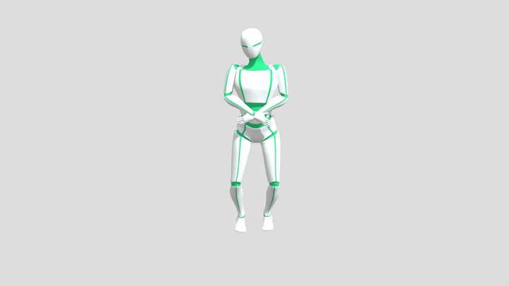 man's korean happy new year salute (남성 세배 3D Model