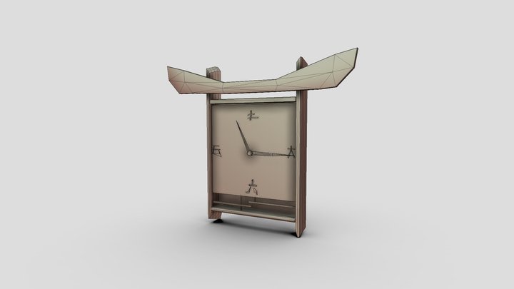 Japanese Wall Clock 3D Model