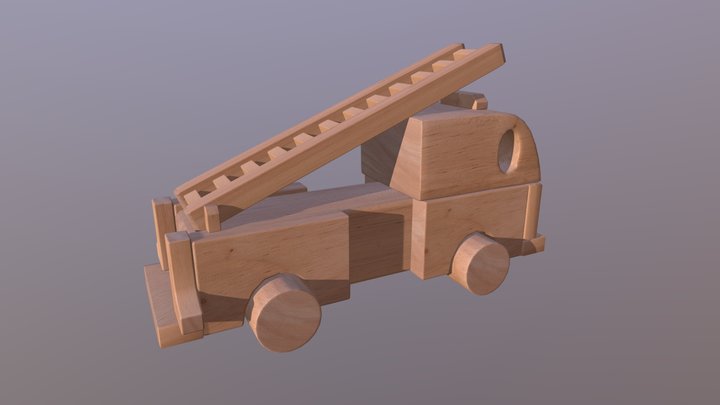 Assignment 12- Wooden Firetruck 3D Model