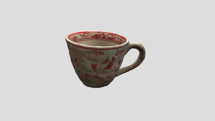 Vietnamese Bat Trang ware cup 3D Model