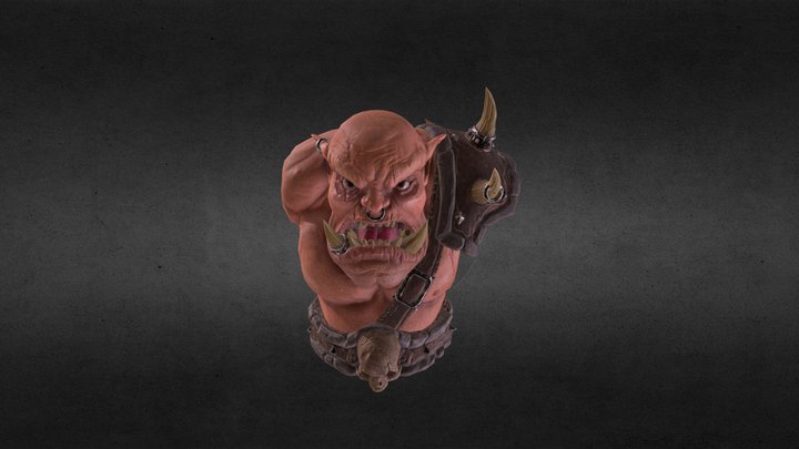 Texturized PBR Orc 3D Model