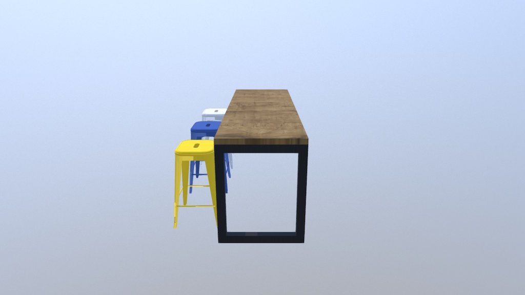 Mesa De 3 Sillas