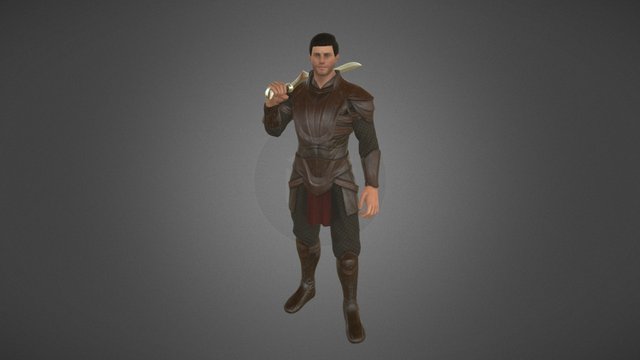 Warrior Character 3D Model