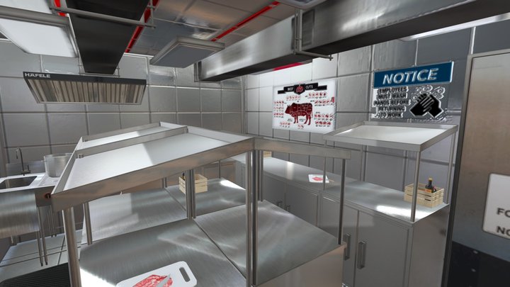 Restaurant Kitchen WIP 3D Model