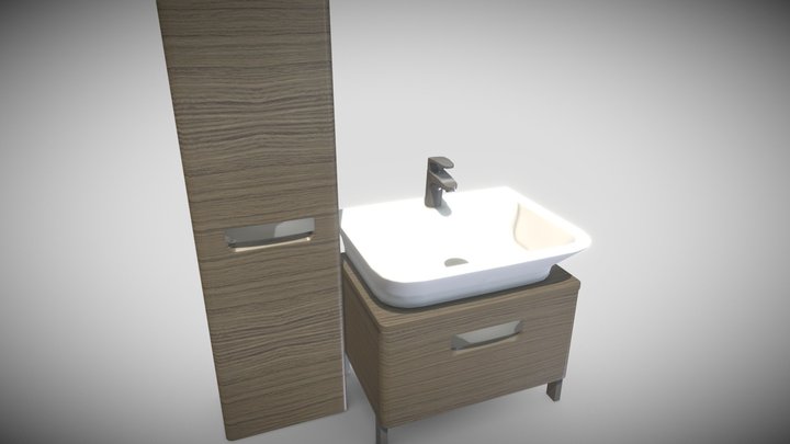 Bathroom Set Roca 1ljb 3D Model