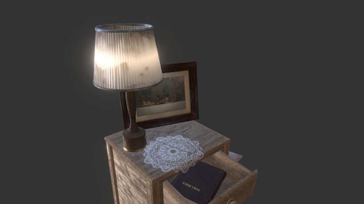 Motel Environment Props 3D Model