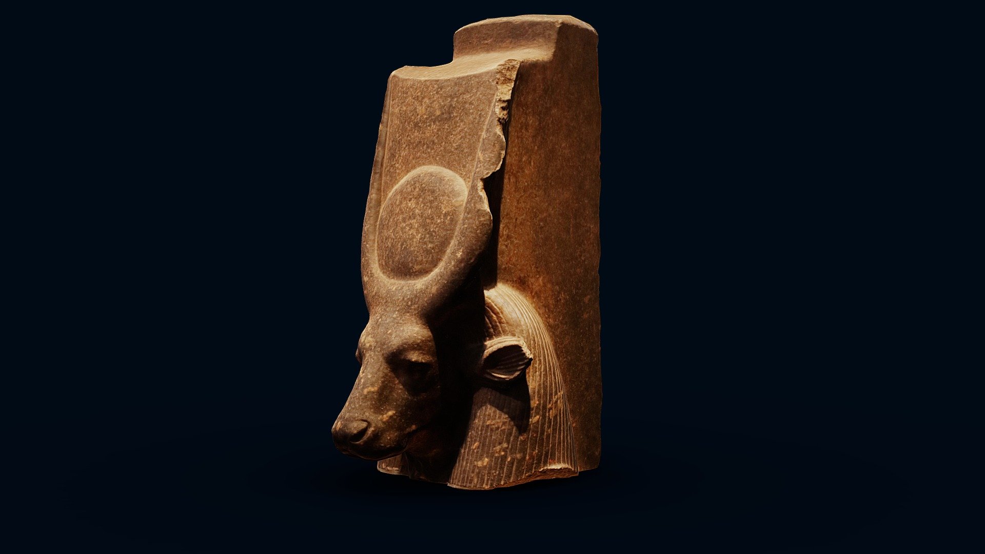 Cow head statue