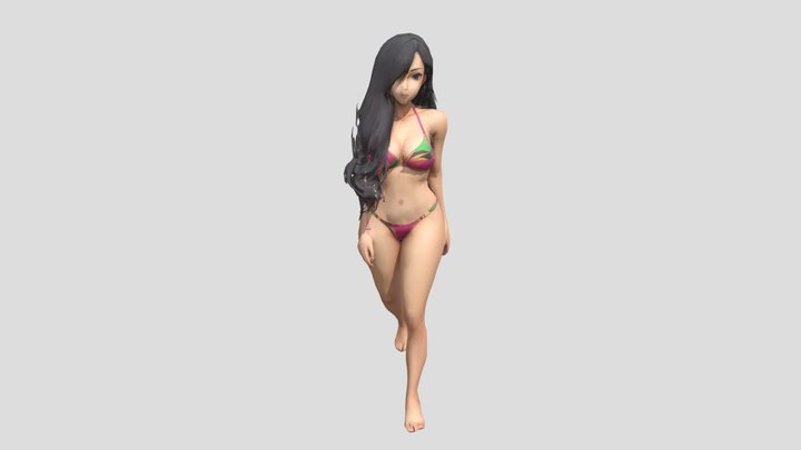 Model with bikini 3D Model