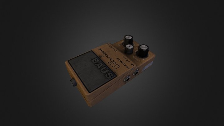 Distortion Pedal 3D Model