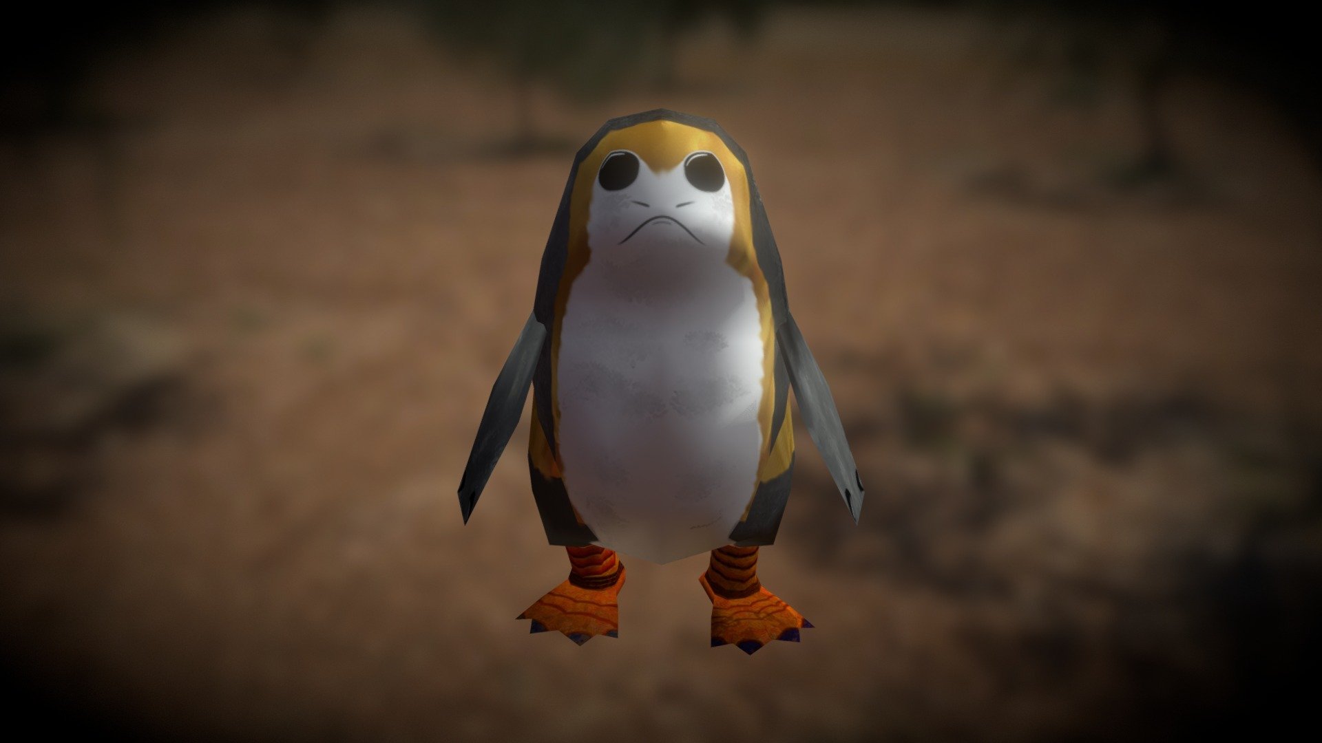 Porg From Star Wars the Last Jedi — Sketchfab embed 3D viewer