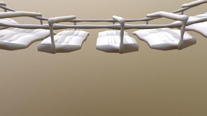 Hanging bridge (low poly) 3D Model