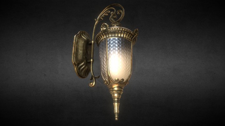 CLASSICAL OUTDOOR WALL LAMP -Model 10- 3D Model