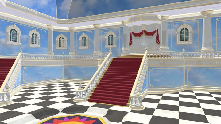 Super Mario Odyssey - Peachs Castle Interior 3D Model