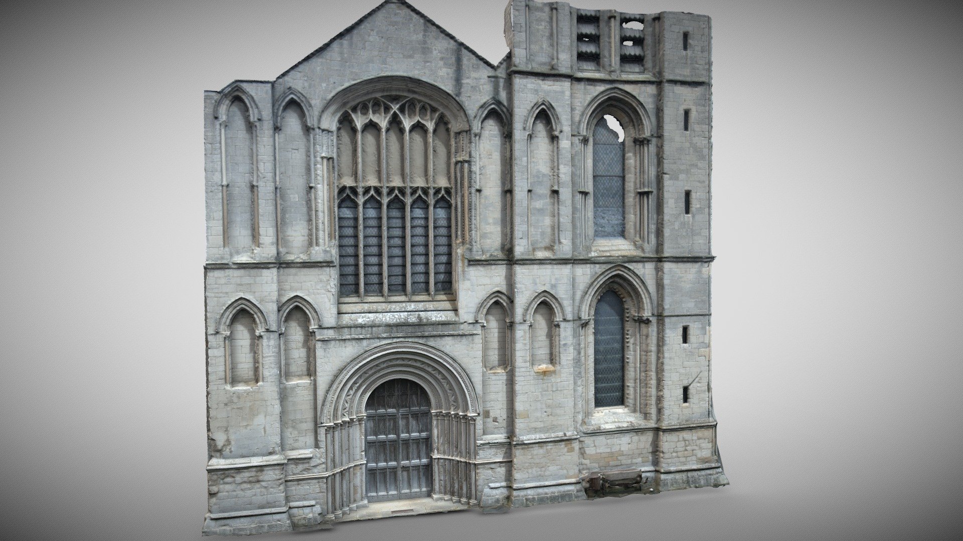 West Door & Front, St Mary's Priory, Old Malton - Buy Royalty Free 3D ...