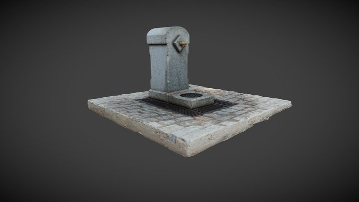Granite Fountain 3D Model