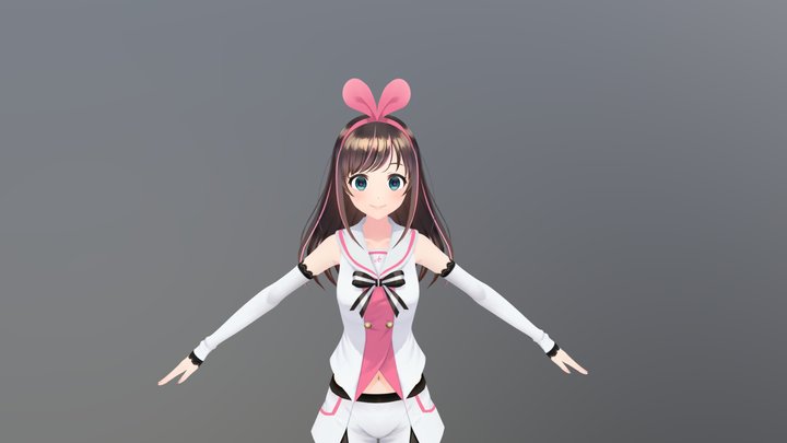 Anime girl model (not rigged) 3D Model
