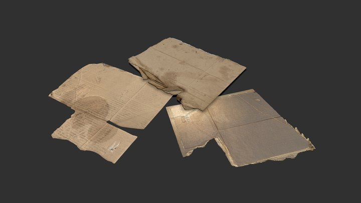 Cardboard Sheet  - Ready to Unity HDRP 3D Model