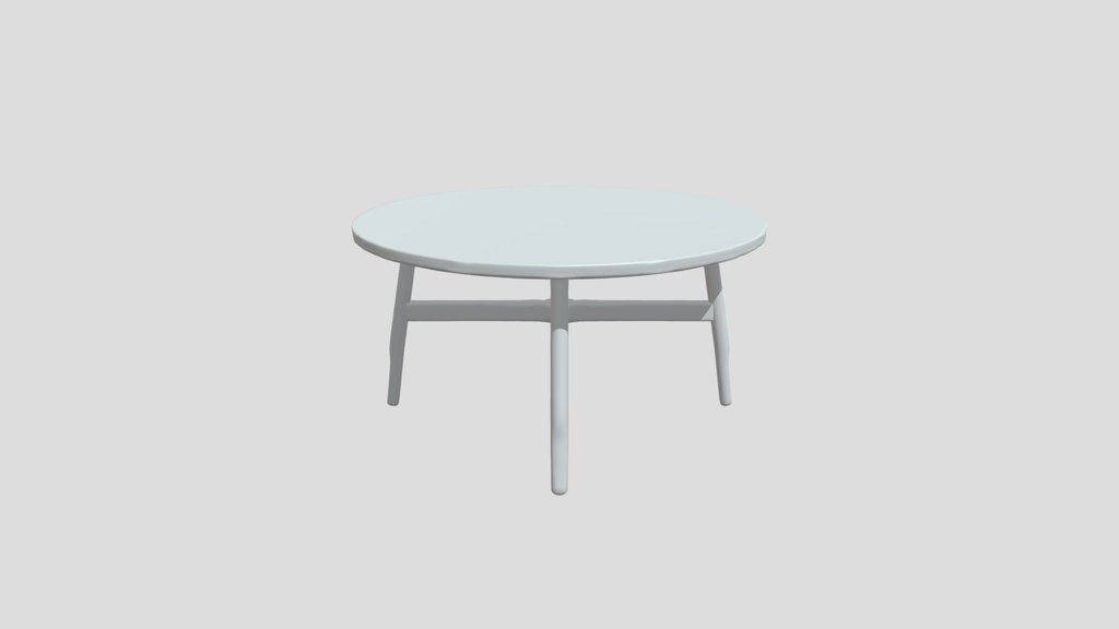 Round wooden coffee table with marble top