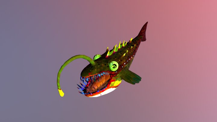 Nightmare Angler Whale/fish 3D Model