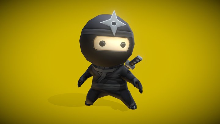 Little Cute Ninja 3D Model