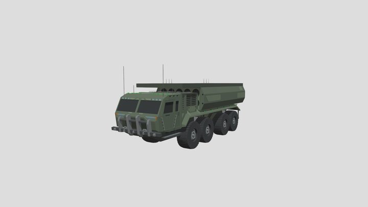 Asgard MRLS concept low poly truck 3D Model