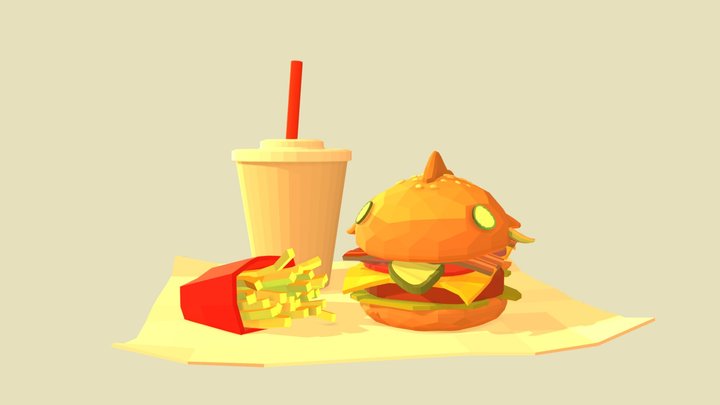 Fish Sandwich WIP 3D Model