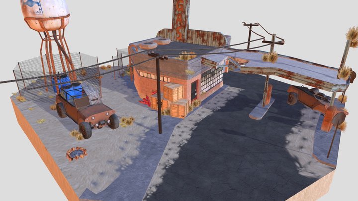 DAE diorama - Rustborn 3D Model