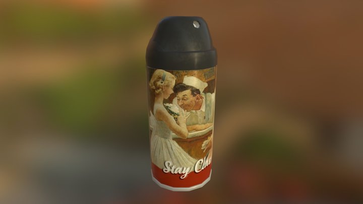 Stay Classy~ Deodorant Can 3D Model