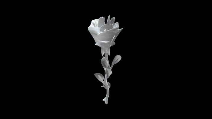 Rose Earring 3D Model