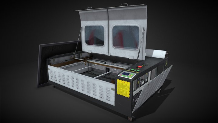 CO2 Laser Engraver/Cutting Machine 3D Model