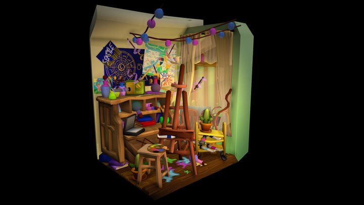 Lynnet's magical studio 3D Model