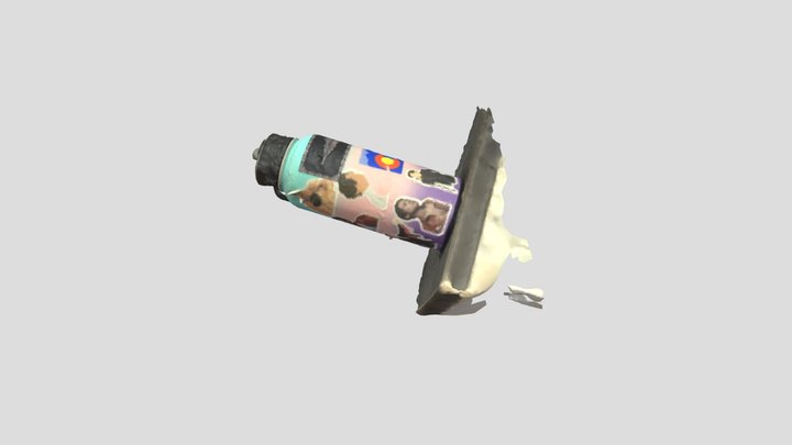 Stickered Waterbottle 3D Model