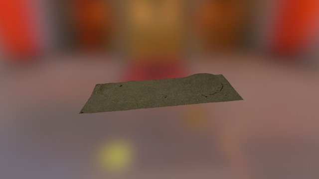 Footprint in sand 3D Model
