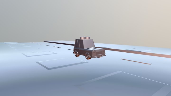 LOW POLY FAMILY CAR 3D Model