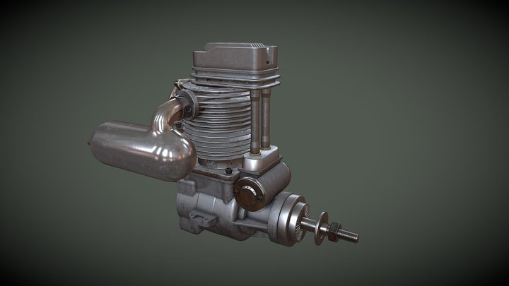 Model aircraft engine 3D Model