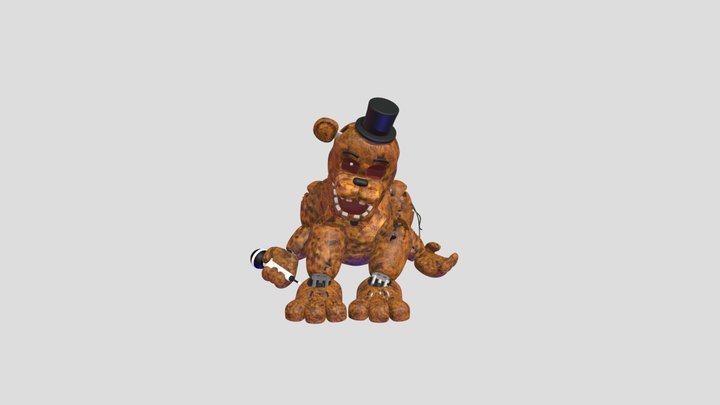 Withered Golden Freddy 3D Model