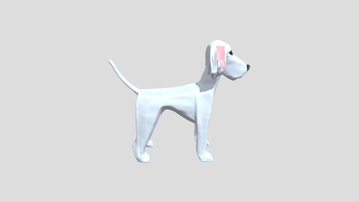 Bedlington Terrier - low-poly 3D Model