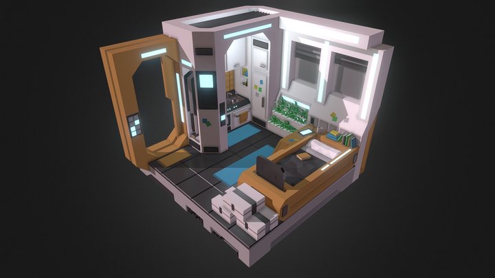 [Jesse Riggle] - Futuristic Micro-Apartments 3D Model