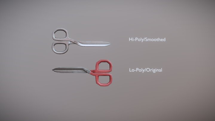 Simple Scissors 3D Model
