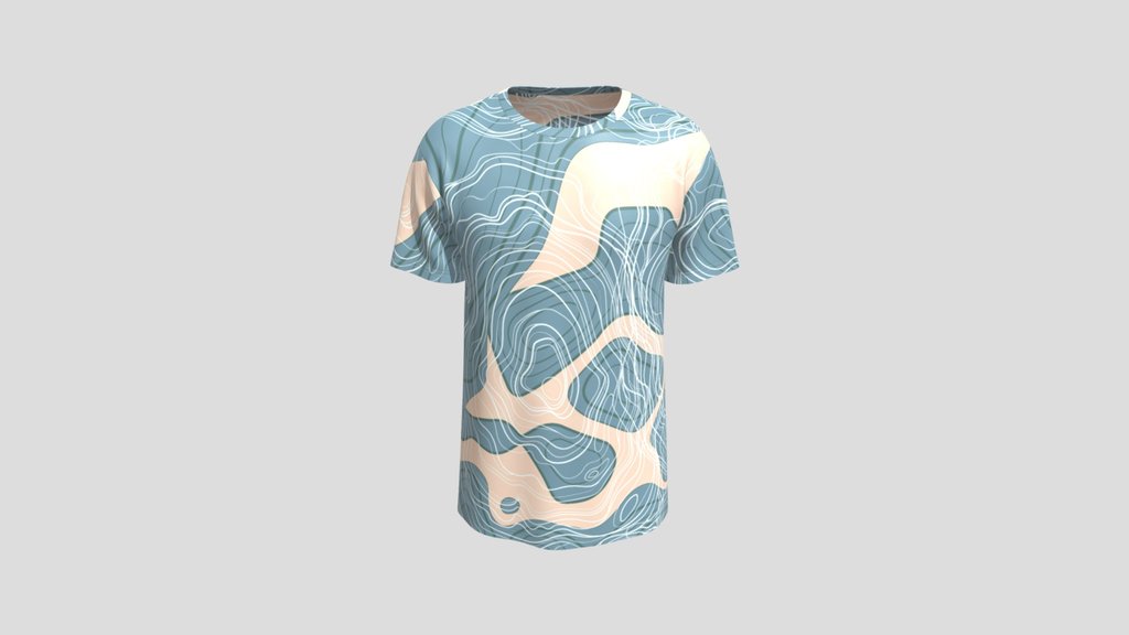 Wave Abstract Graphic T Shirt