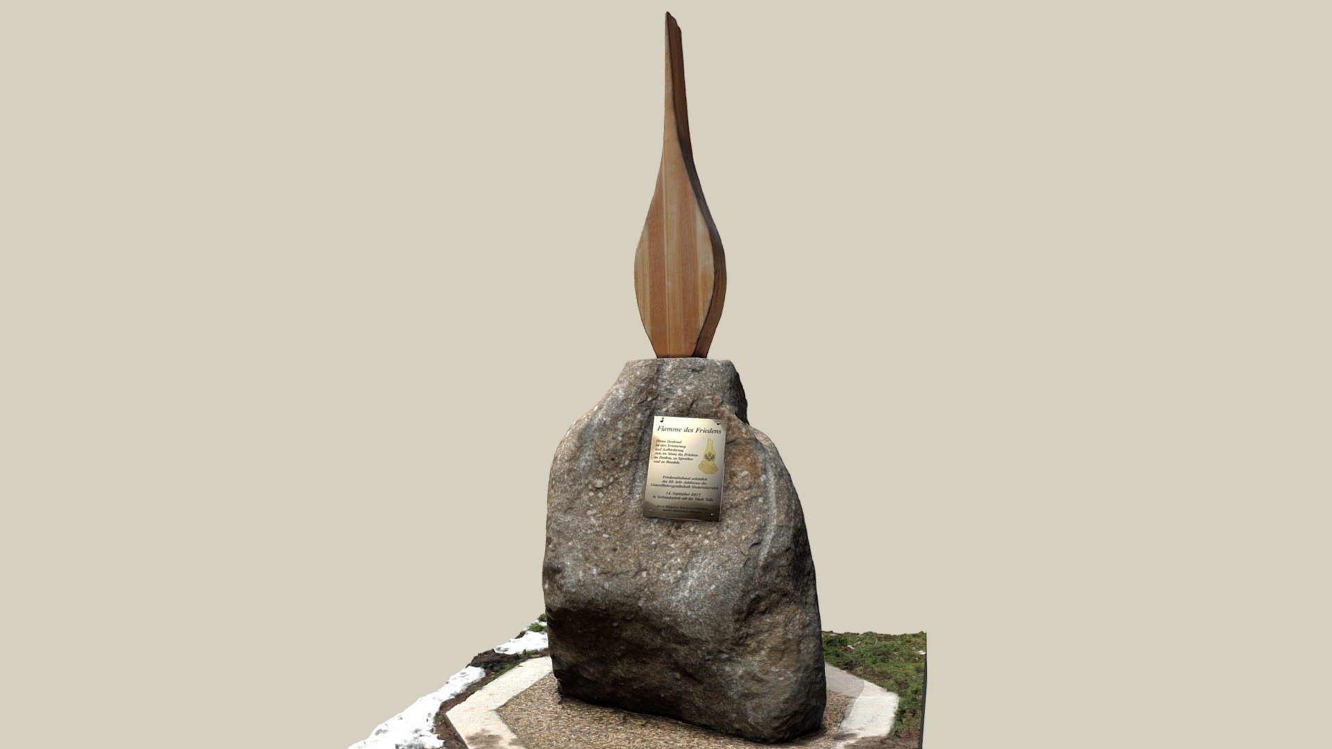 Flamme des Friedens — Sketchfab embed 3D viewer