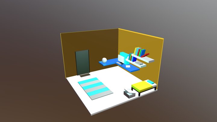 The Room With Plasma Shell Ghost (final) 3D Model