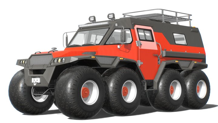 Avtoros Shaman 8x8 Classic 3D Model