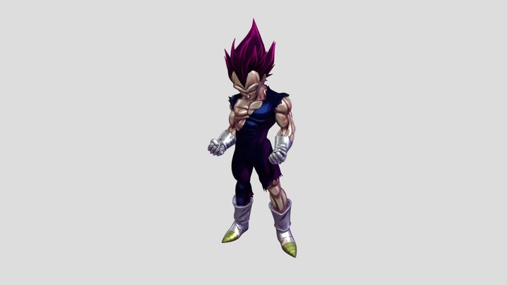 Crimson Fury Saiyan 3D Model
