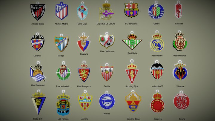 Spain League La Liga all teams printable 3D Model