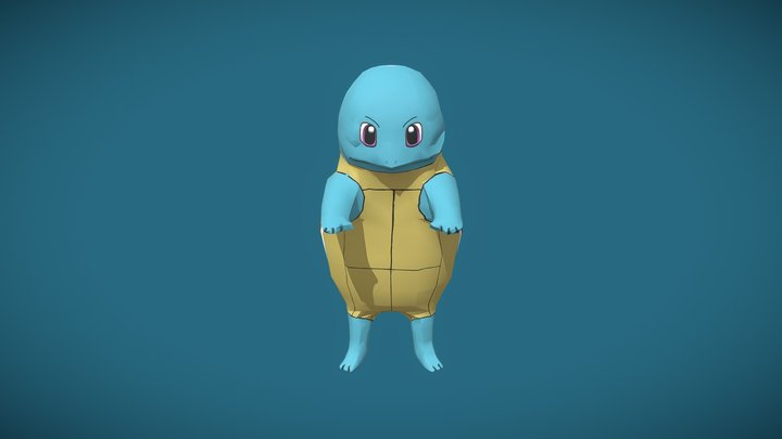 Squirtle - Textured & Uv's 3D Model