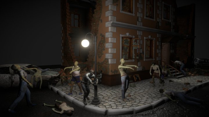 Ruined House 3D Model